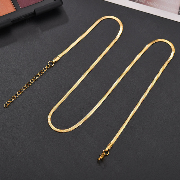 Layered snake chain necklace