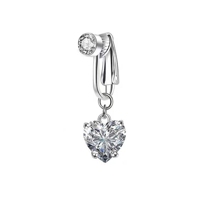 Non-piercing clip-on navel ring