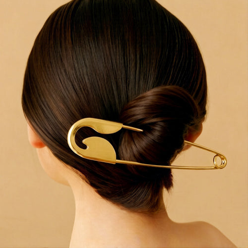 Large metal pin hair accessory