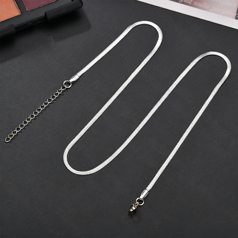 Layered snake chain necklace
