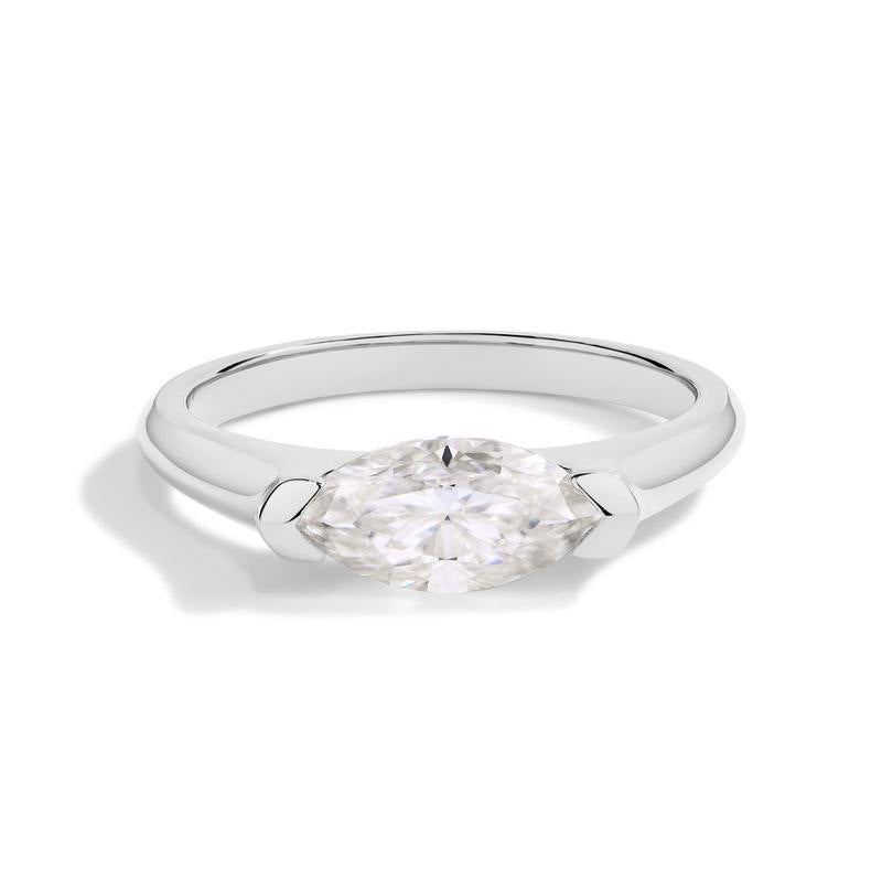 Marquise-cut gemstone ring