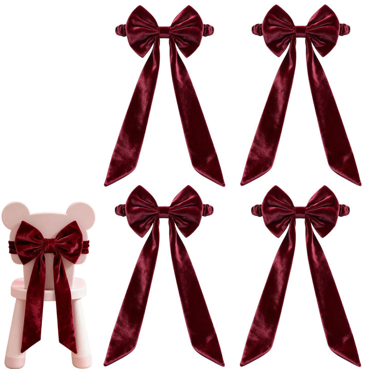 Christmas Red Chair Bows for Chairs