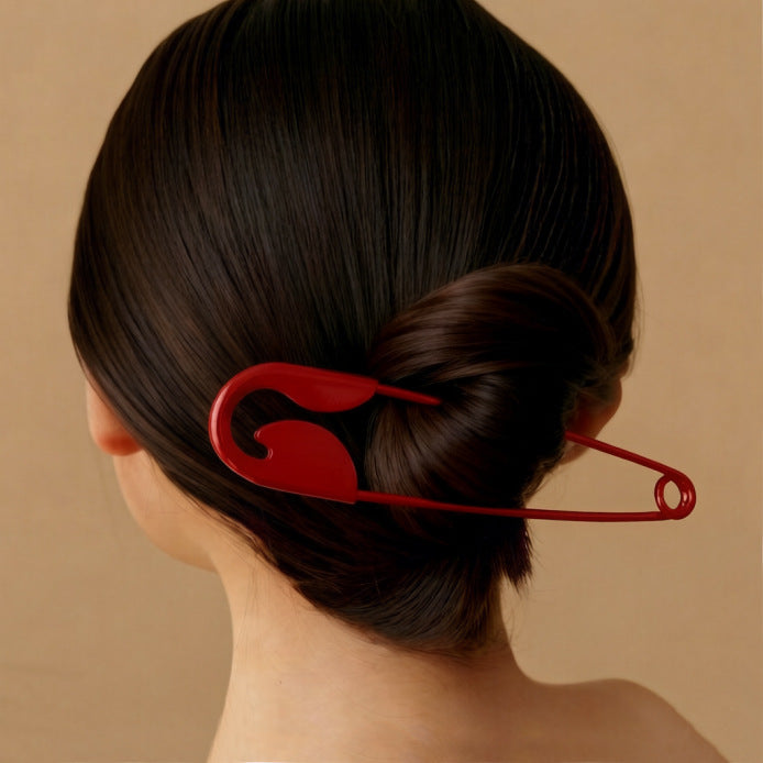 Large metal pin hair accessory