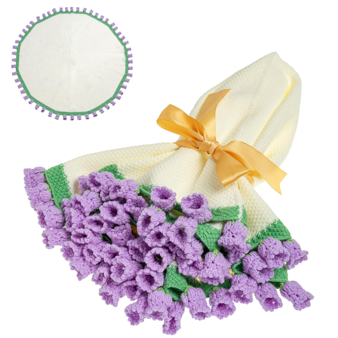 Handmade flower bouquet blanket