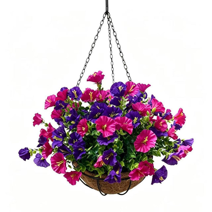 Outdoor Hanging Faux Flowers for Patio and Porch Decoration