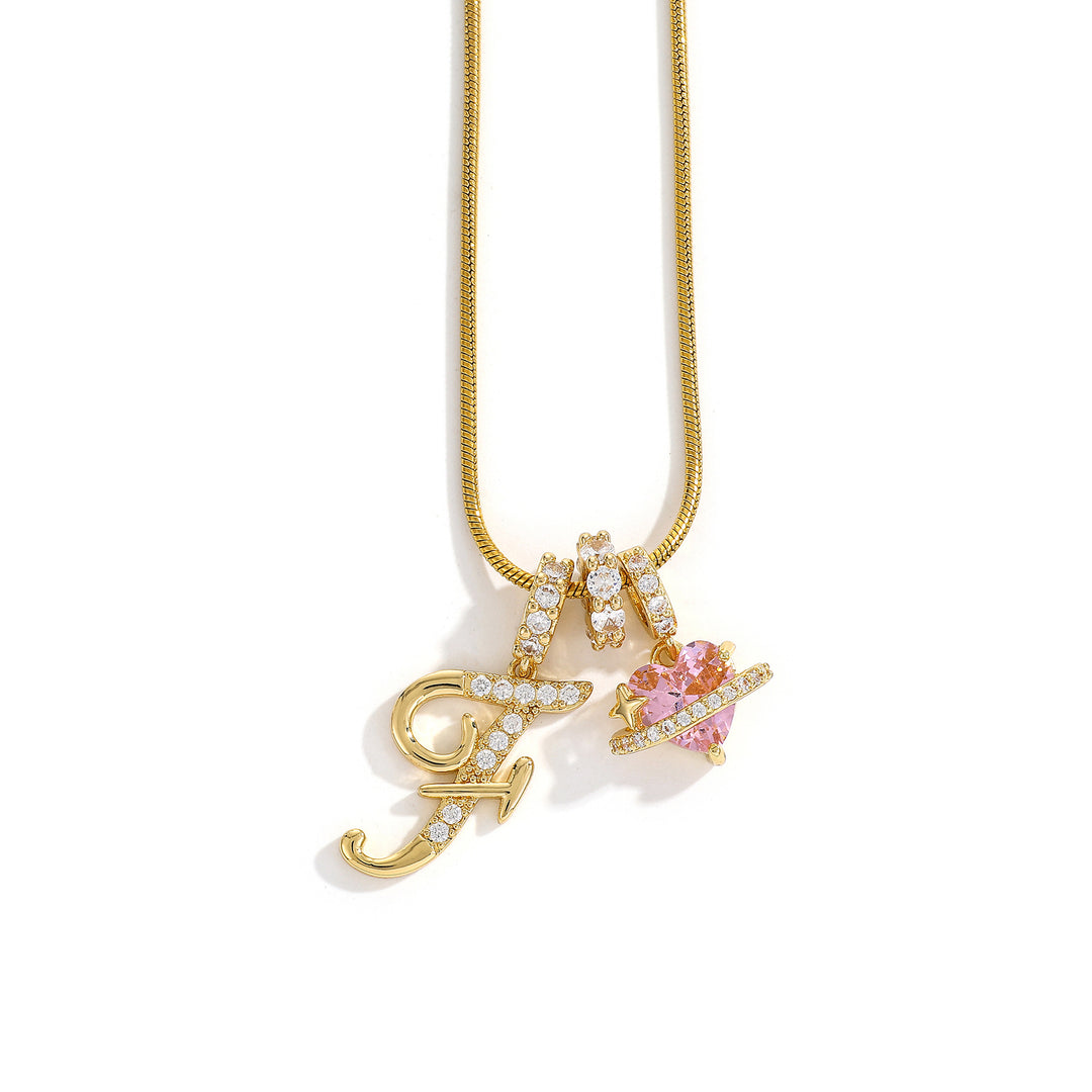 Alphabet Heart Pendant Necklace