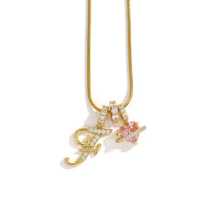 Alphabet Heart Pendant Necklace