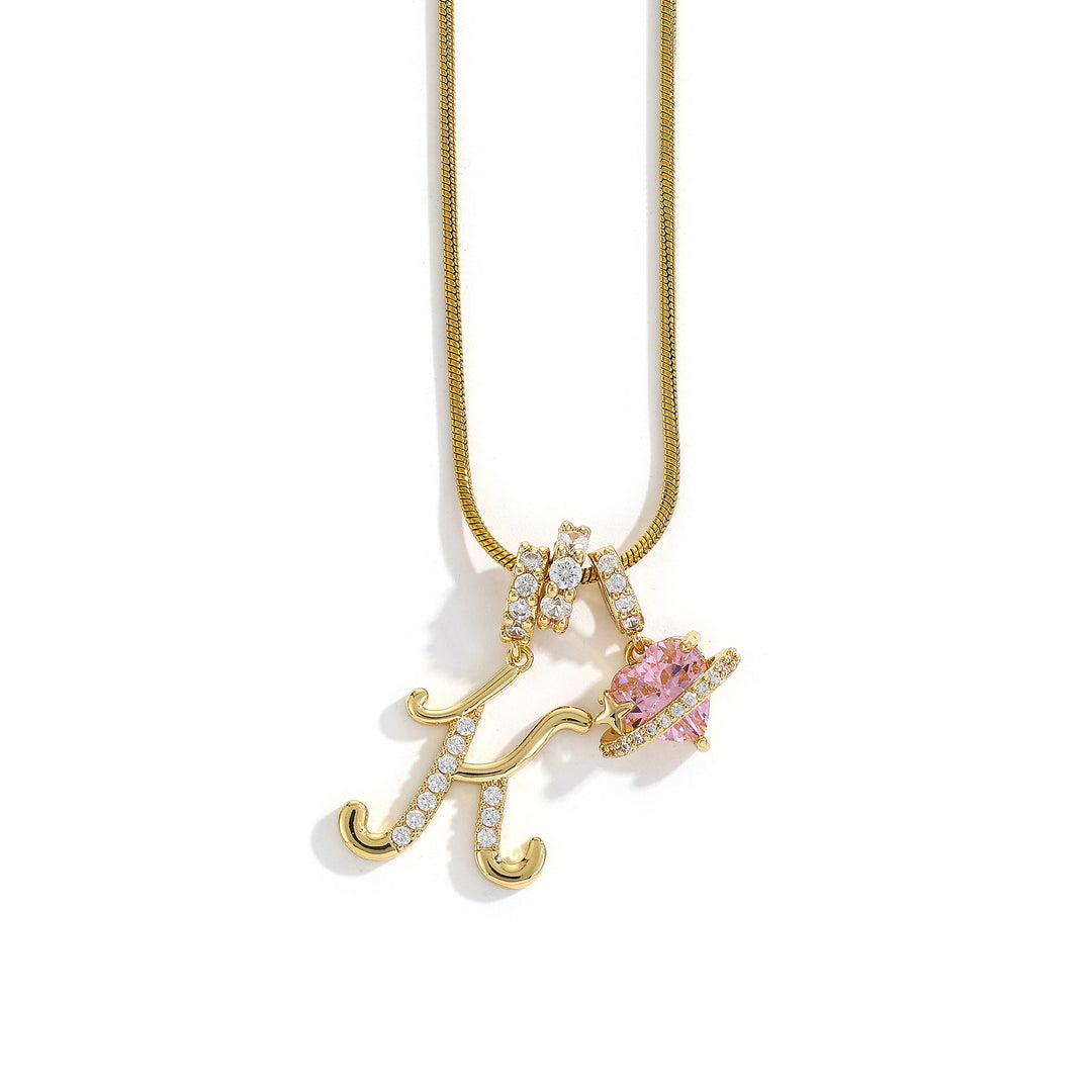 Alphabet Heart Pendant Necklace