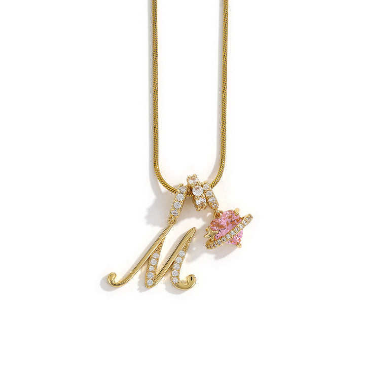 Alphabet Heart Pendant Necklace