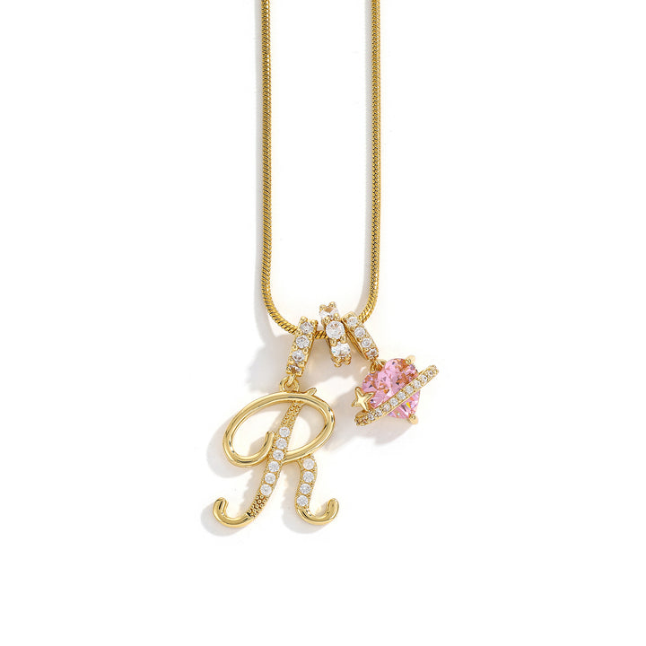 Alphabet Heart Pendant Necklace