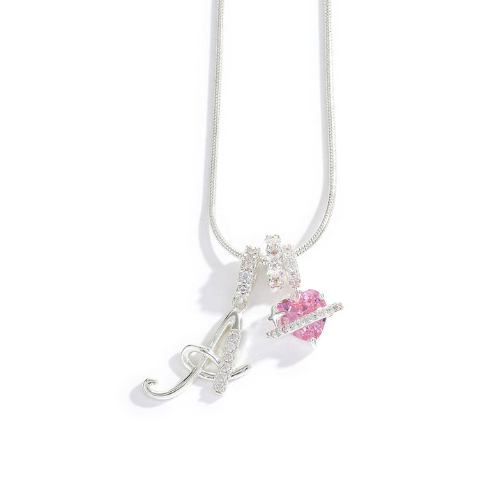 Alphabet Heart Pendant Necklace