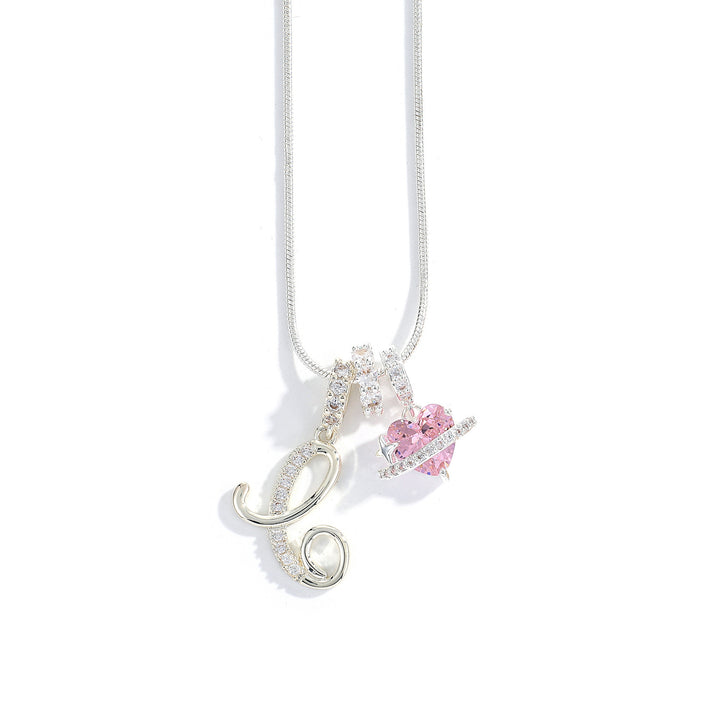 Alphabet Heart Pendant Necklace