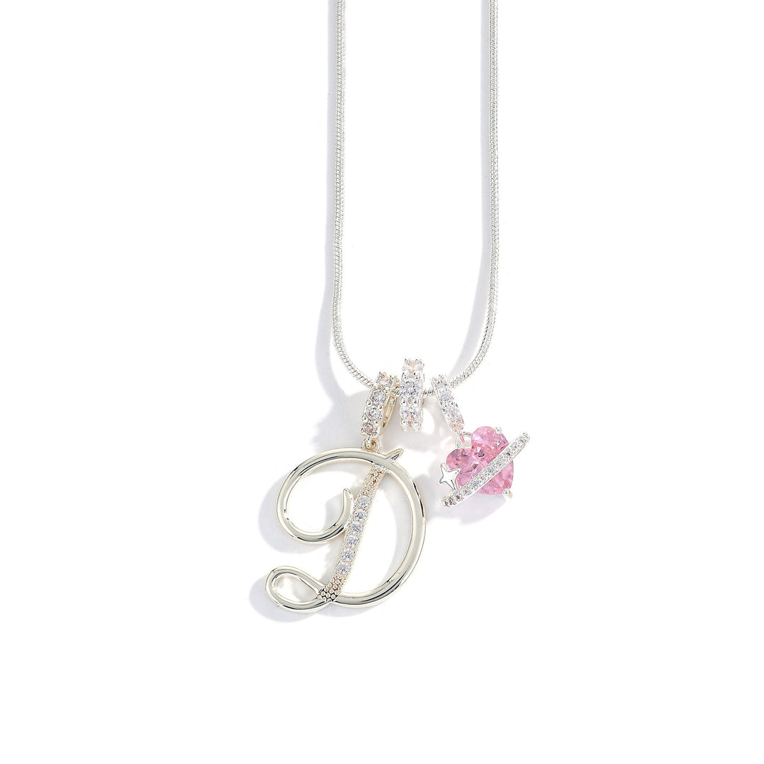 Alphabet Heart Pendant Necklace
