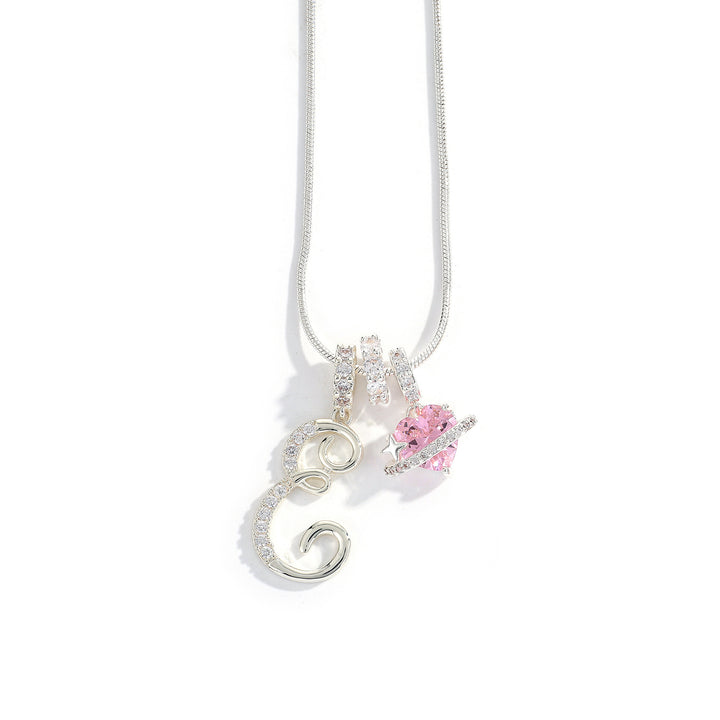 Alphabet Heart Pendant Necklace