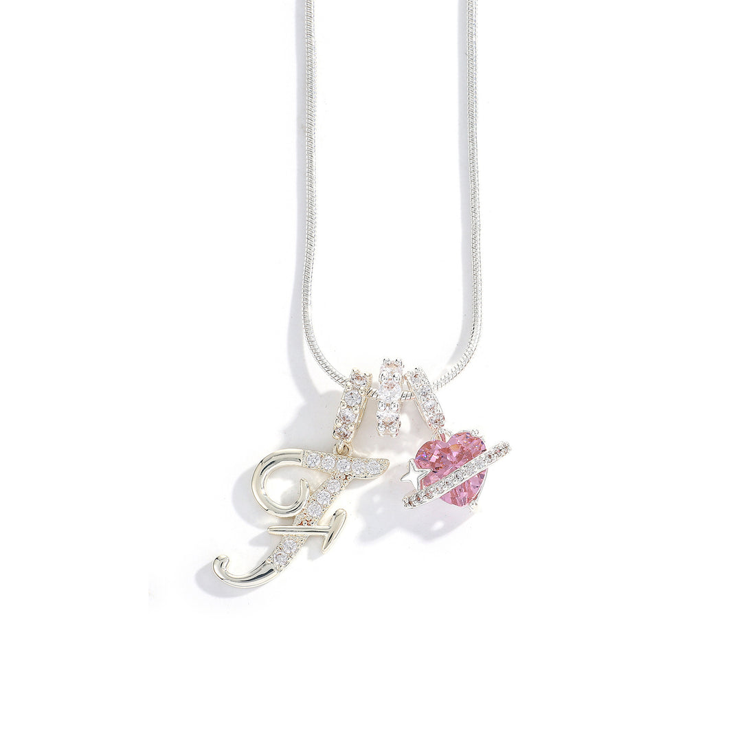 Alphabet Heart Pendant Necklace