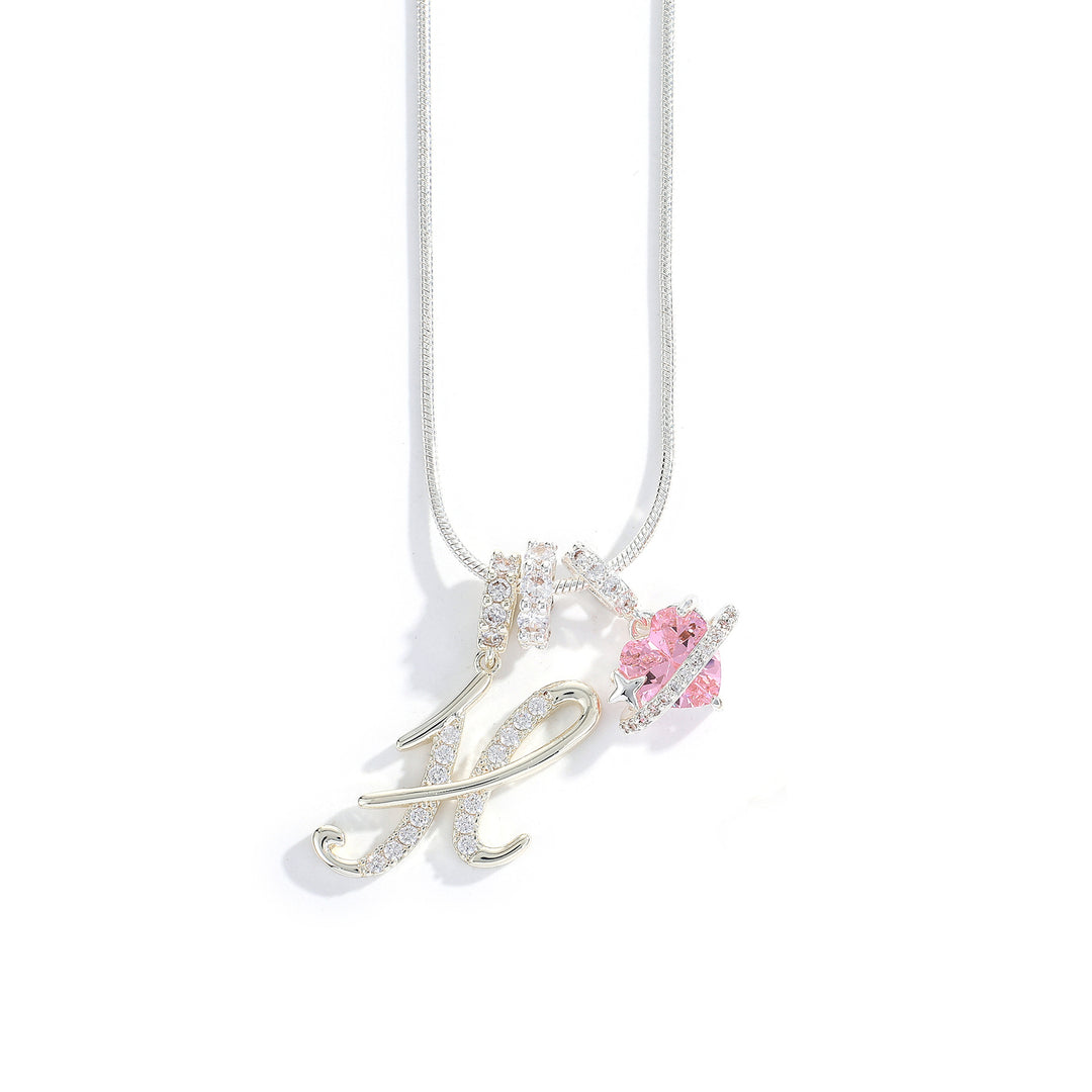 Alphabet Heart Pendant Necklace