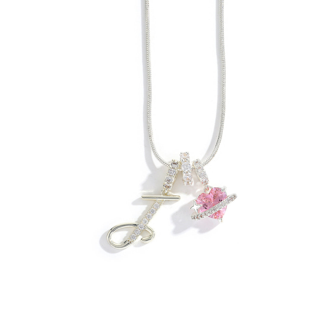 Alphabet Heart Pendant Necklace