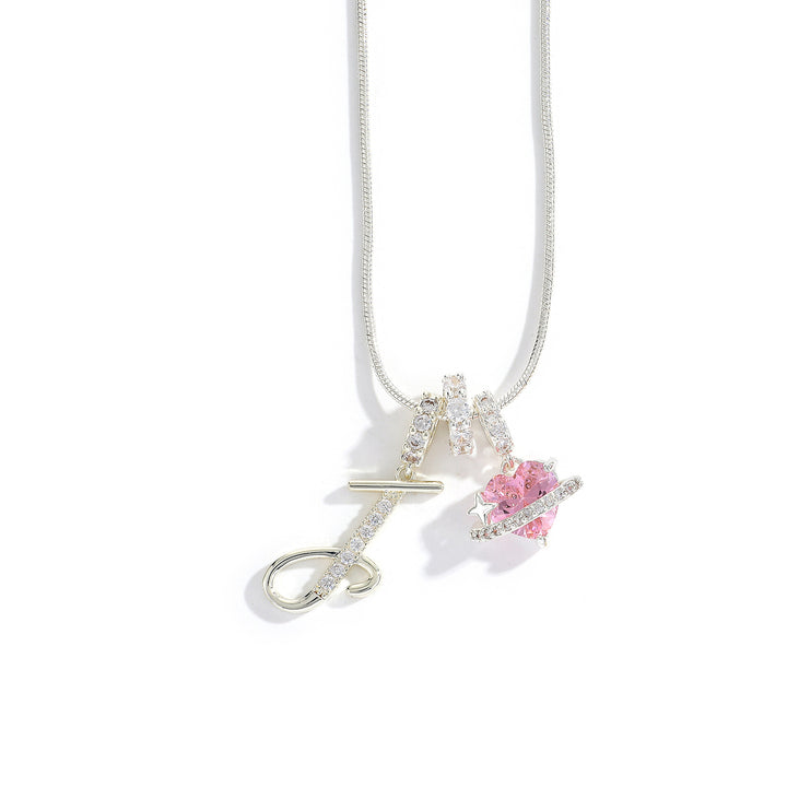Alphabet Heart Pendant Necklace
