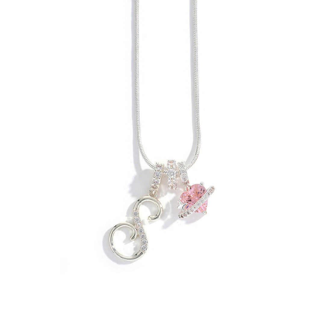Alphabet Heart Pendant Necklace