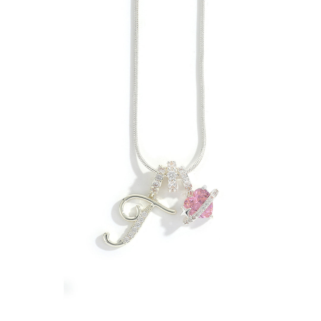 Alphabet Heart Pendant Necklace