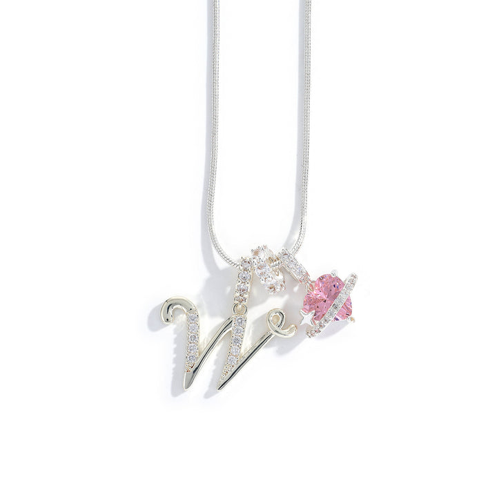 Alphabet Heart Pendant Necklace