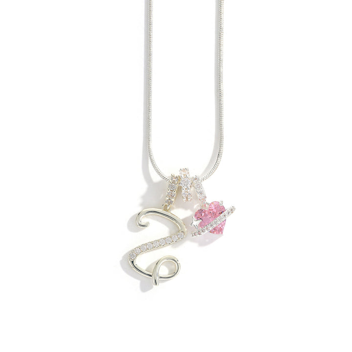 Alphabet Heart Pendant Necklace
