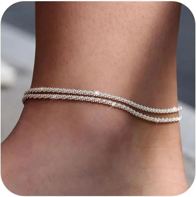 Double-Layer Flash-Shine Anklet