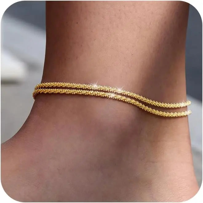 Double-Layer Flash-Shine Anklet