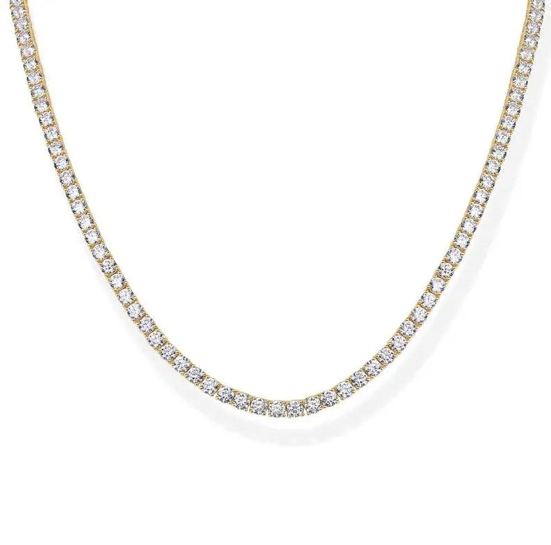 Full-diamond collarbone necklace