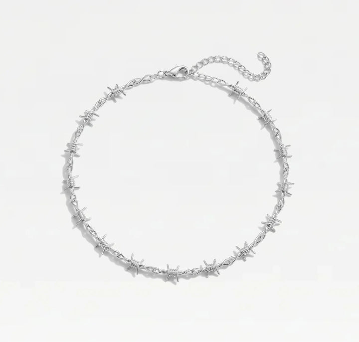 18K Gold Plated Barbed Wire Choker