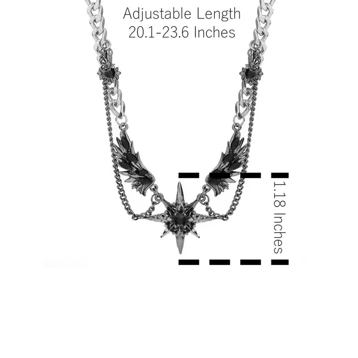 Gothic-style star pendant necklace