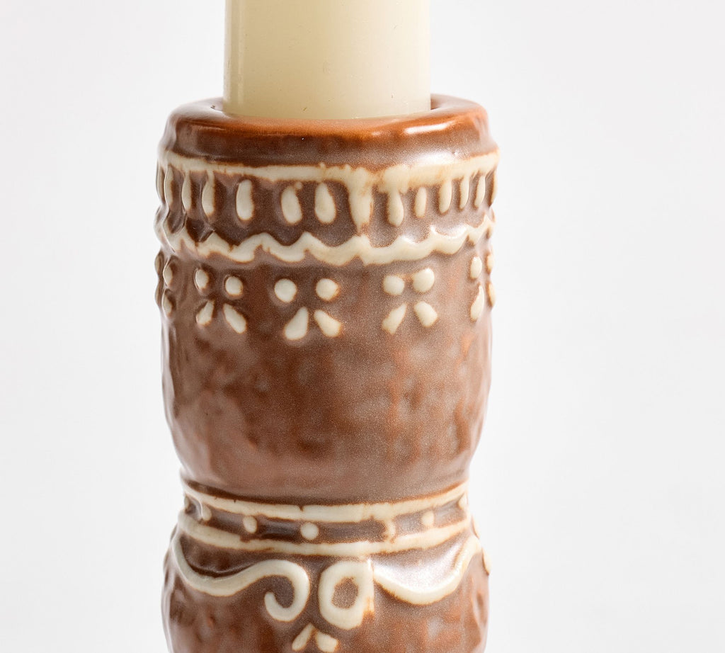 Handcrafted Ceramic Gingerbread Candle Holder