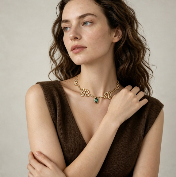 Golden Serpent Choker