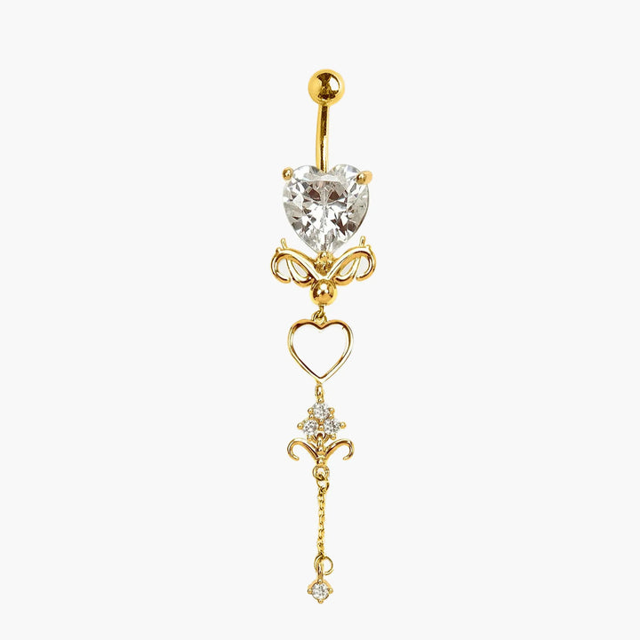 Liquid metal style navel ring