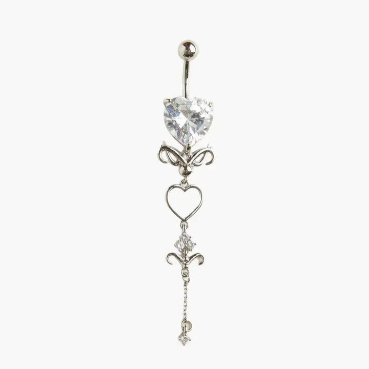 Liquid metal style navel ring
