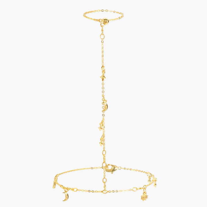 Bohemian-style star and moon bracelet