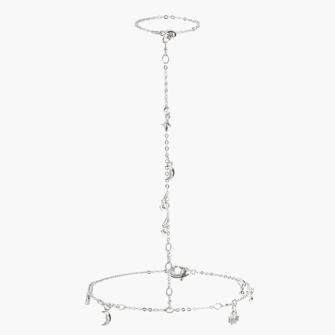 Bohemian-style star and moon bracelet