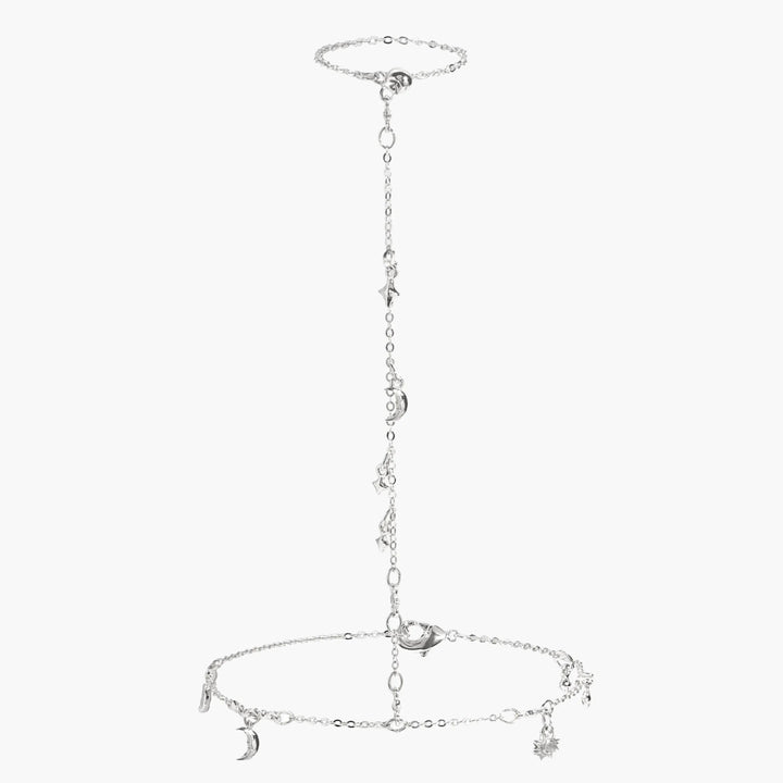 Bohemian-style star and moon bracelet