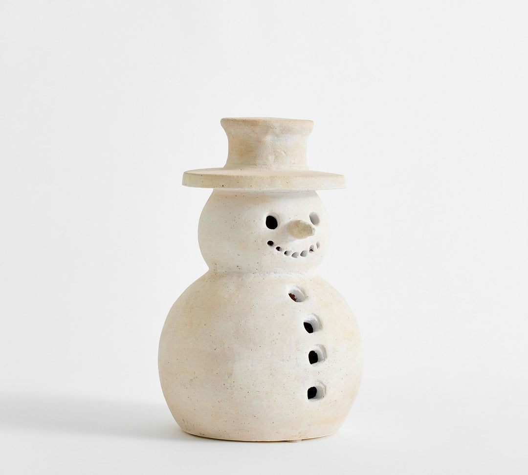 ❄️Handmade Terracotta Snowman Figurines